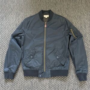 Wallace and Barnes Men's Navy Bomber Jacket sz S